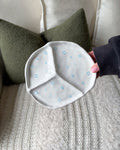 baby blue blossom snack plate